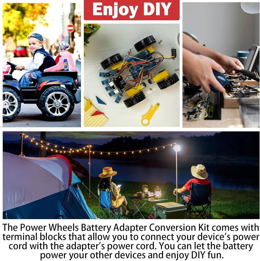 14AWG for Power Wheel Adapter for Craftsman 20V Li-ion Battery Switch & Fuses