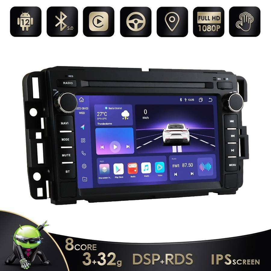 7" Android12 Car Stereo GPS for Chevrolet GMC Radio WiFi 4G In Dash Head unit US