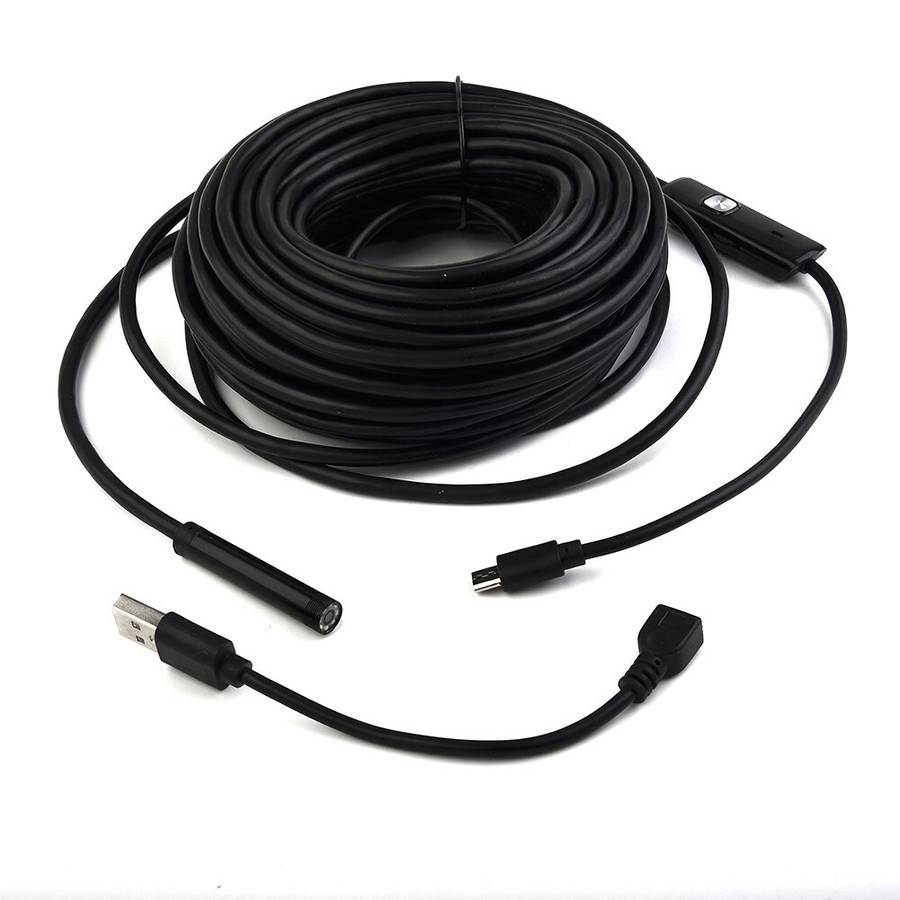 15m/50 Pipe Inspection Camera Video Ft Sewer Drain Cleaner Waterproof