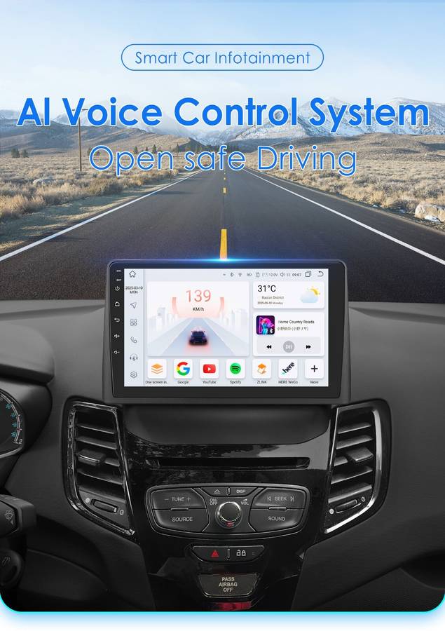 9" Android 13 Car Stereo DSP Head Unit 6+64GB For Ford Fiesta 2009-2016 Wifi SWC
