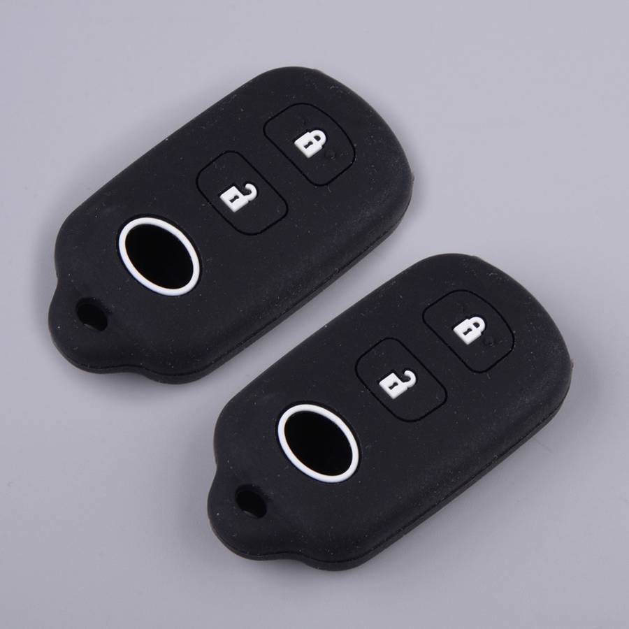 Car 2pcs Silicone Key Fob Cover Case Fit for Toyota Camry Corolla RAV4 Tacoma
