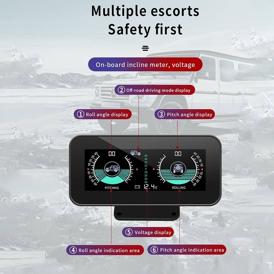 Brand New Inclinometer City Driving Mode Guage Indicator Off-road Mode