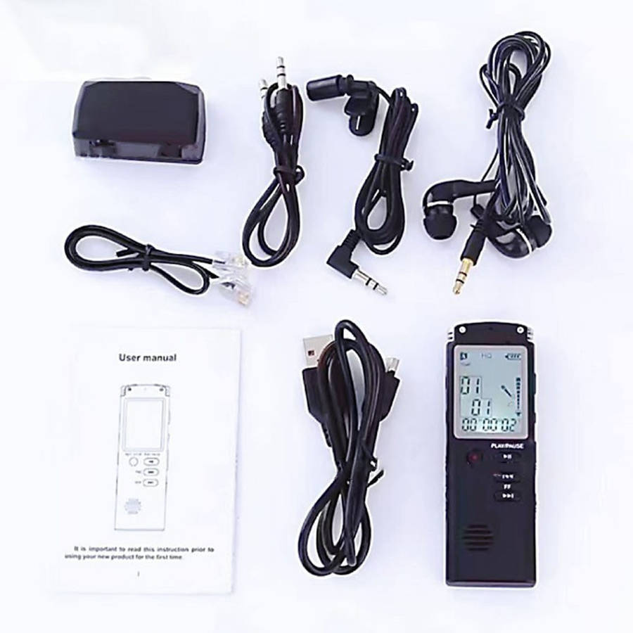 Professional USB Dictaphone Voice Recorder With WAV MP3 Player Functionality
