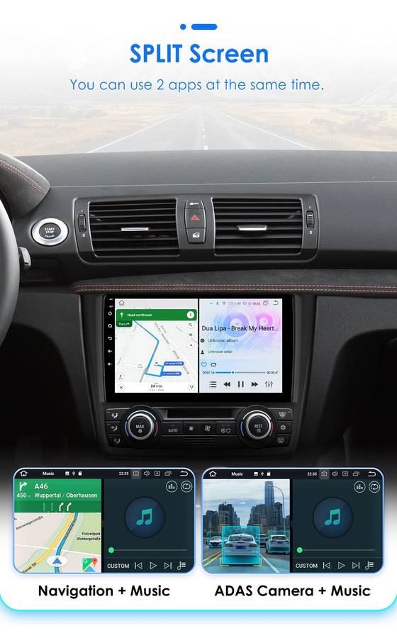 9" Android 12 For BMW 1 Series E88 E82 E81 E87 Car Stereo Radio Carplay WiFi GPS