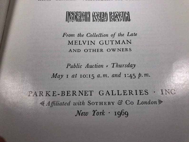 RUSSIAN WORKS OF ART Catalog NYC (1969)- incl. FABERGE