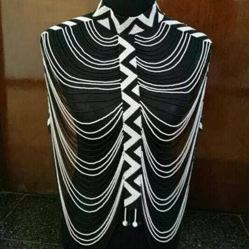 Zulu full beaded vest |Handmade Zulu beadsl Zulu beaded Neckpiece