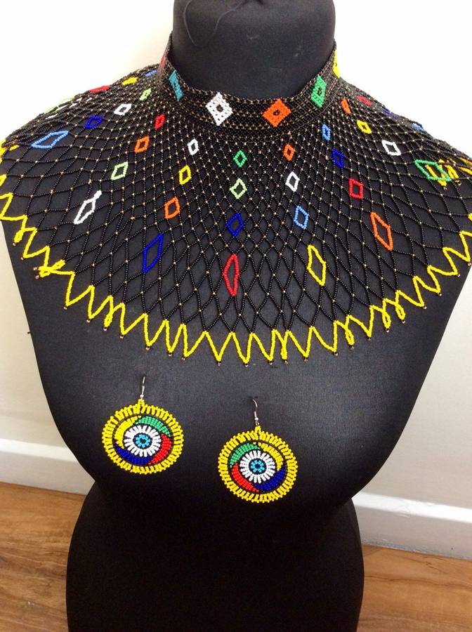 (FREE SHIPPING) ZULU Beaded Tuttleneck over the shoulder layered necklace