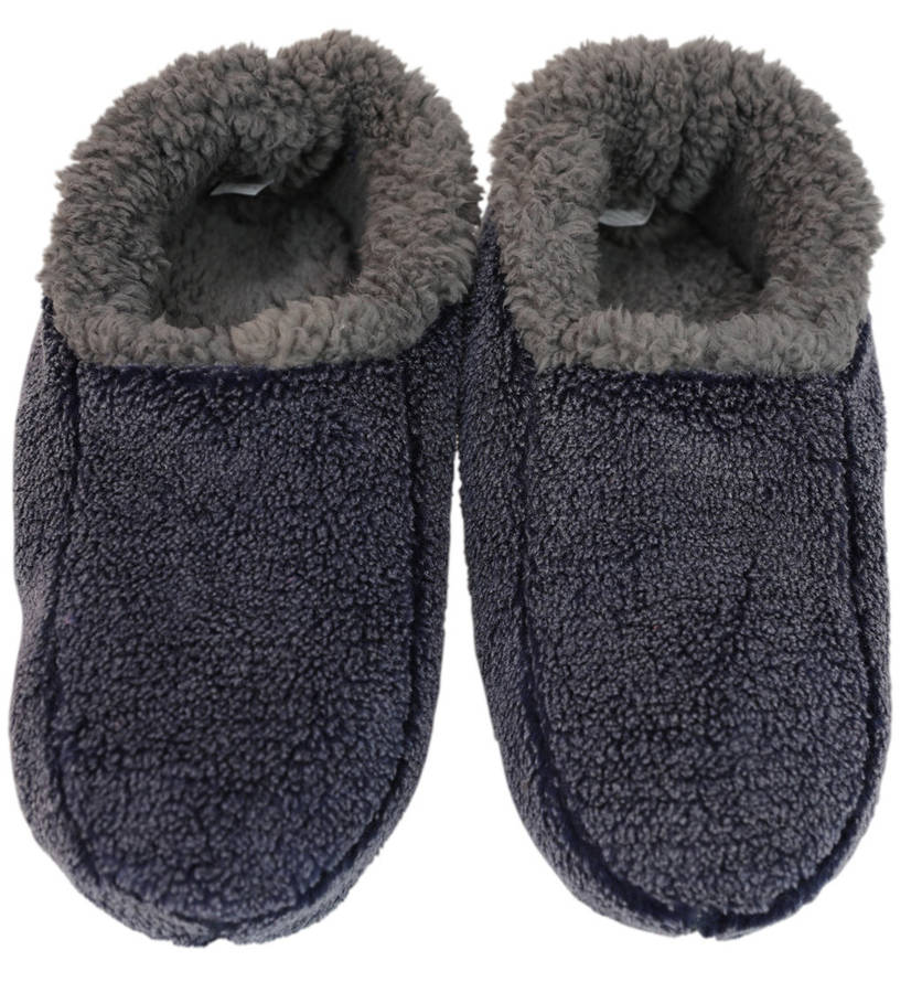 snoozies! MEN'S NAVY TWO TONE - LARGE