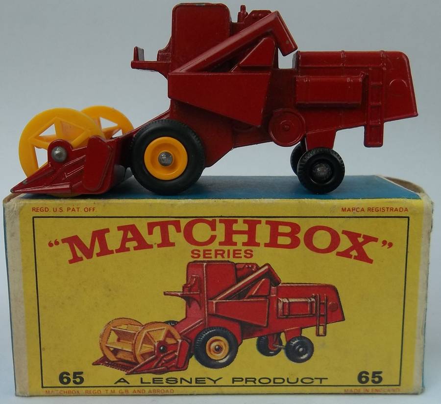 MATCHBOX LESNEY #65 Claas Combine Harvester REGULAR WHEELS 1-75 Series - ENGLAND - DIE CAST - 1967