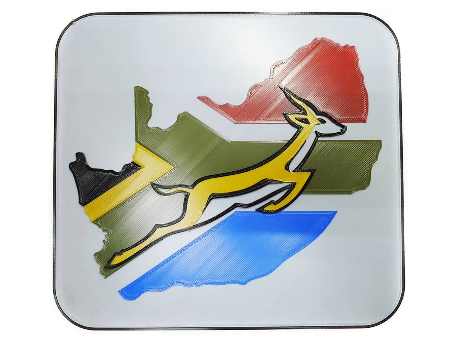 Springboks South Africa Plaque - 3D Printed