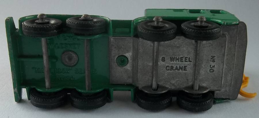 MATCHBOX Lesney 1-75 SERIES REGULAR WHEELS #30 8 Wheel Crane 1968 Vintage Model ENGLAND