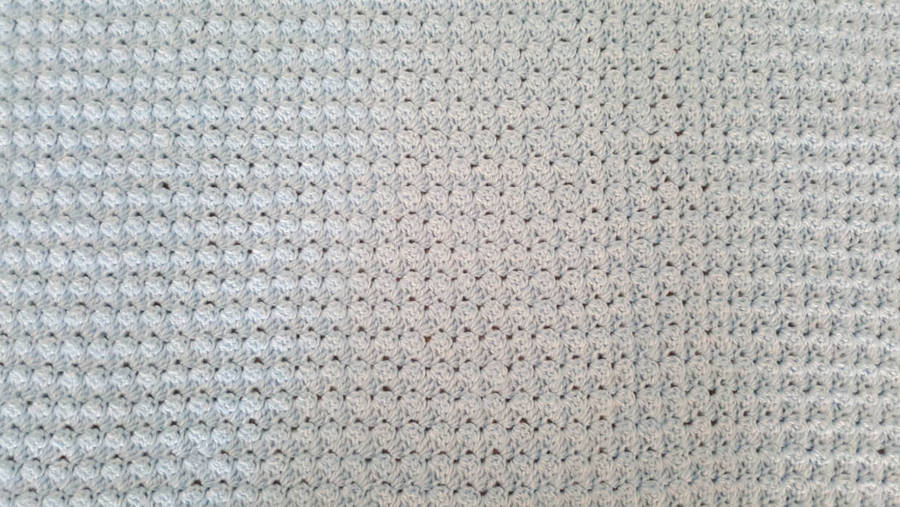 80 x 100cm Baby Blue Crochet Baby Blanket | 4-Ply Baby Wool