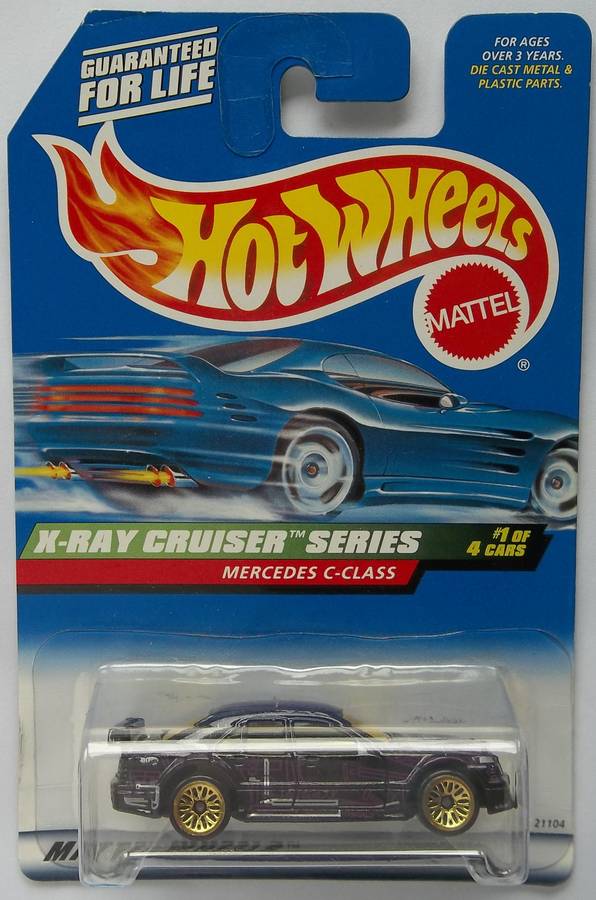 Hot Wheels X-RAY CRUISERS Mercedes C Class 1998 HOTWHEELS Matchbox Boxed Model Car