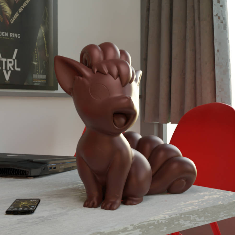 ** HUGE LIFE SIZE ** Vulpix Pokémon Figure 30cm