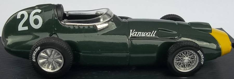 Boxed 1/43 Scale Vanwall Racing Car Similar scale to Dinky Solid Hard Plastic case vintage