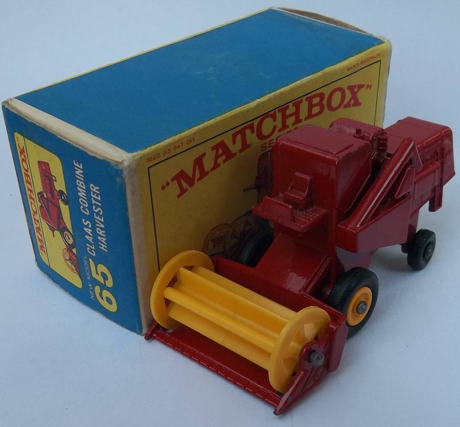 MATCHBOX LESNEY #65 Claas Combine Harvester REGULAR WHEELS 1-75 Series - ENGLAND - DIE CAST - 1967
