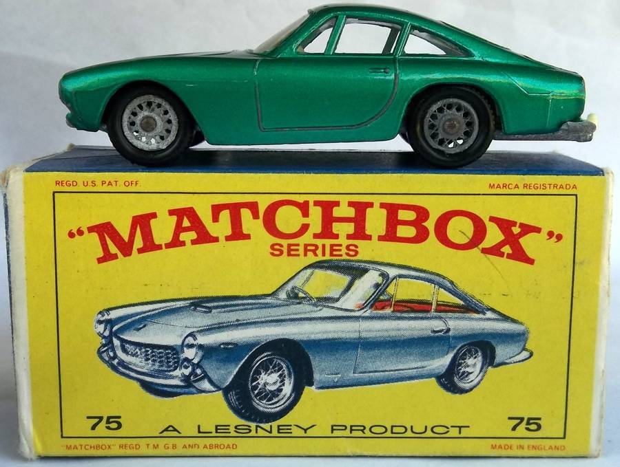 MATCHBOX Lesney 1-75 Series Regular Wheels #75 Ferrari Berlinetta Made in England Vintage BOXED