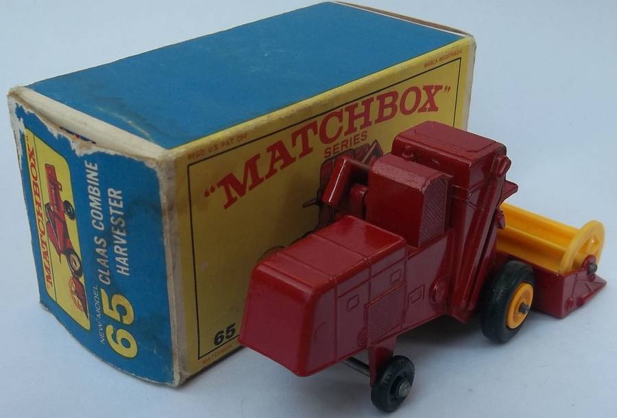 MATCHBOX LESNEY #65 Claas Combine Harvester REGULAR WHEELS 1-75 Series - ENGLAND - DIE CAST - 1967