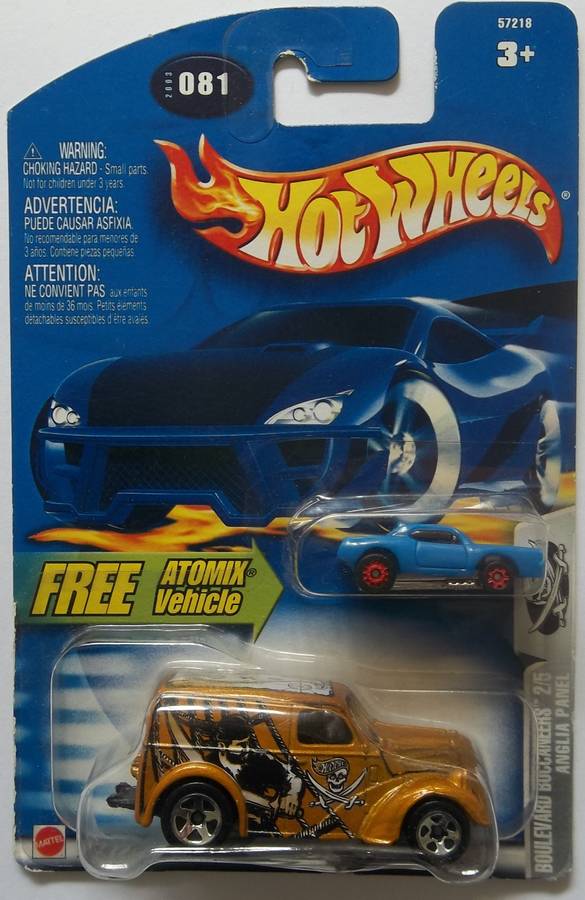 Hot Wheels Boulevard Buccaneers Ford Anglia Like Matchbox Scale HOTWHEELS 2003 Model Car + Atomix