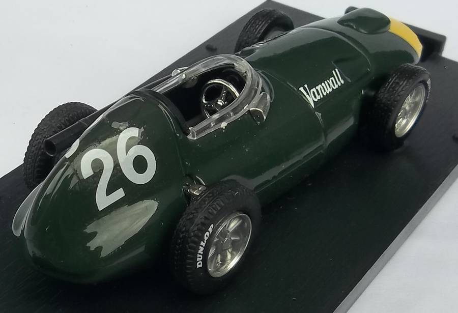 Boxed 1/43 Scale Vanwall Racing Car Similar scale to Dinky Solid Hard Plastic case vintage