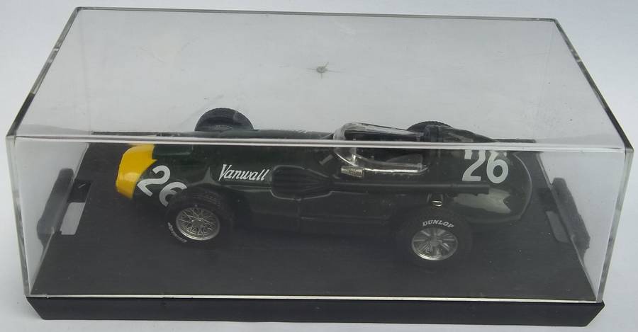 Boxed 1/43 Scale Vanwall Racing Car Similar scale to Dinky Solid Hard Plastic case vintage