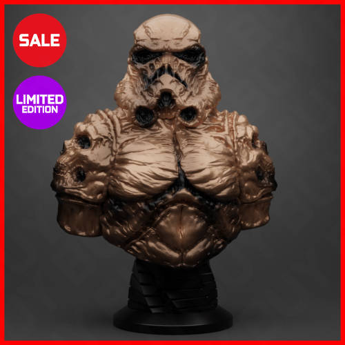 GOLD NECRO STORMTROOPER FIGURE - FULLY PAINTED - 15cm - StarWars Limited Edition Run