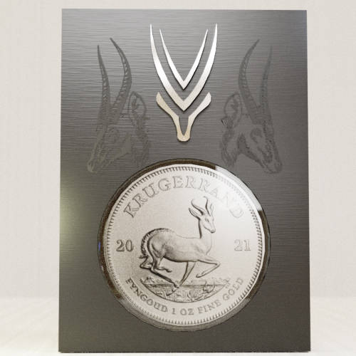** WORLD FIRST ** 1 oz SILVER KRUGER COIN + SILVER SERIES COIN HOLDER