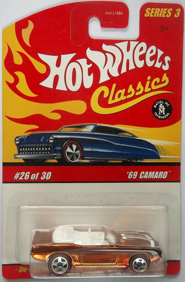 Hot Wheels Classics Series 3 1969 Chevrolet Camaro Convertible Copper HOTWHEELS - MATCHBOX SCALE