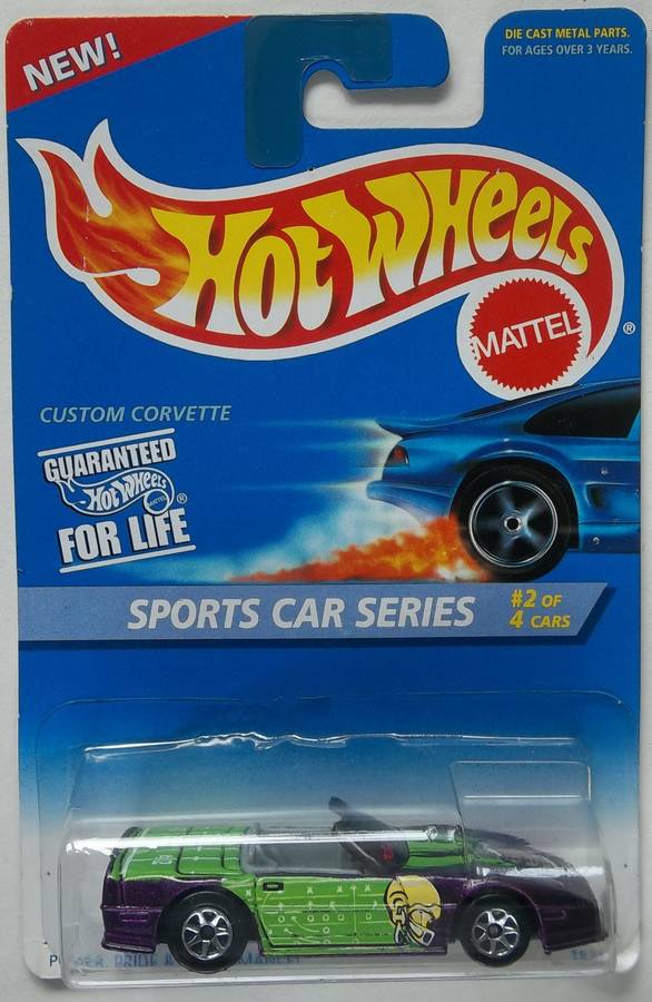 Hot Wheels Custom Corvette 1998 ( Matchbox Scale ) HOTWHEELS Model Car