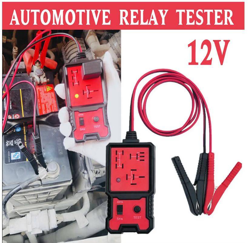 AE100 12V Car Relay Tester Automotive Battery Diagnostic Tool 4PIN 5PIN Fast Testing