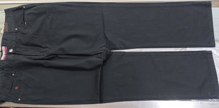 SOVIET BLACK COTTON JEANS (SIZE 42)