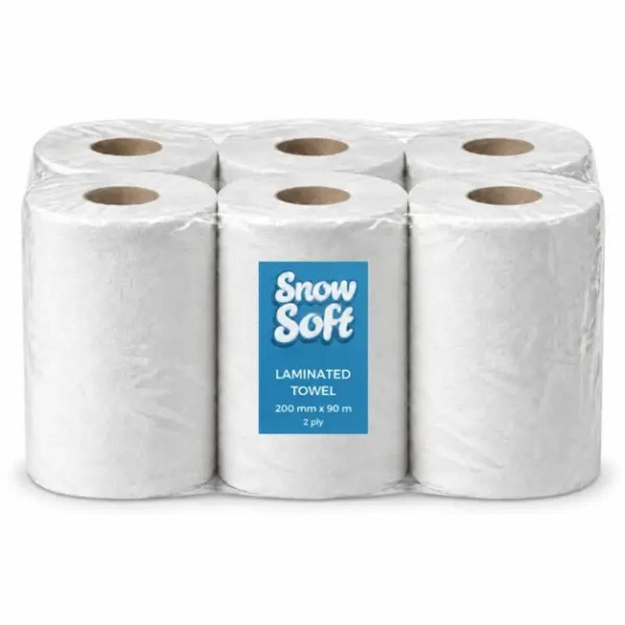 SnowSoft 2-Ply White Paper Towels 6 Pack