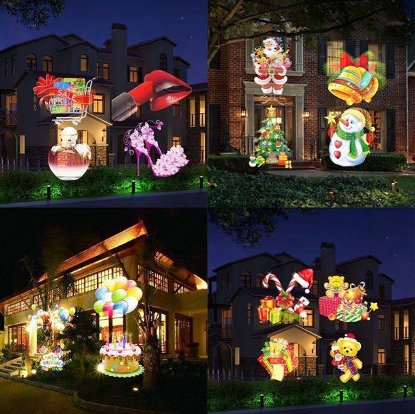 ARILUX Remote controlled Waterproof Light / Image Projector with 16 Patterns for Christmas and more