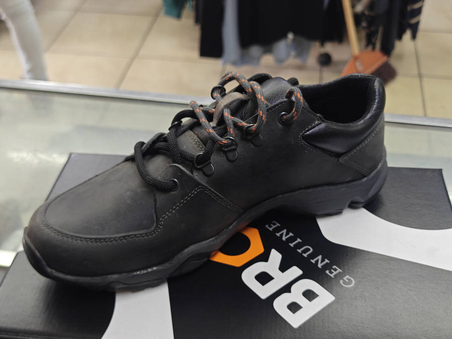 BRONX SHERMAN CABRETTA BLACK WORKSHOE (SIZE 10)