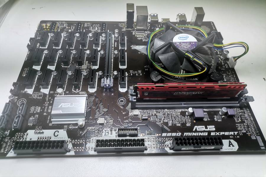 ASUS B250 Mining Expert Motherboard (Open Box Incl. i3 CPU + 8GB RAM)