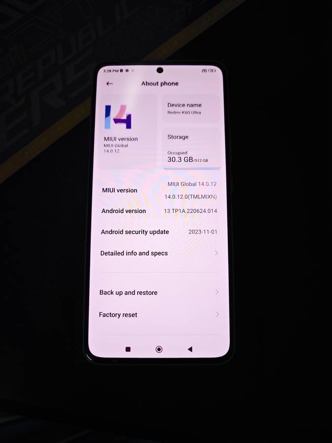 Xiaomi Redmi K60 Ultra Blue *Open Box* Global ROM 16GB+512GB