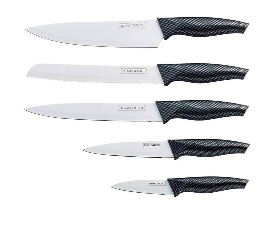 Royalty Line 5 Pieces Non-Stick Marble Coating Knife Set (DISPLAY MODEL)