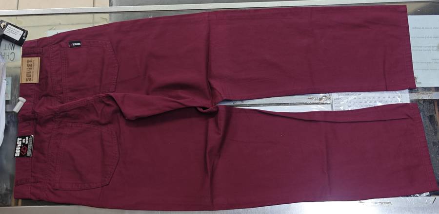 SOVIET VOYAGER BURGUNDY COTTON JEANS (SIZE 38)