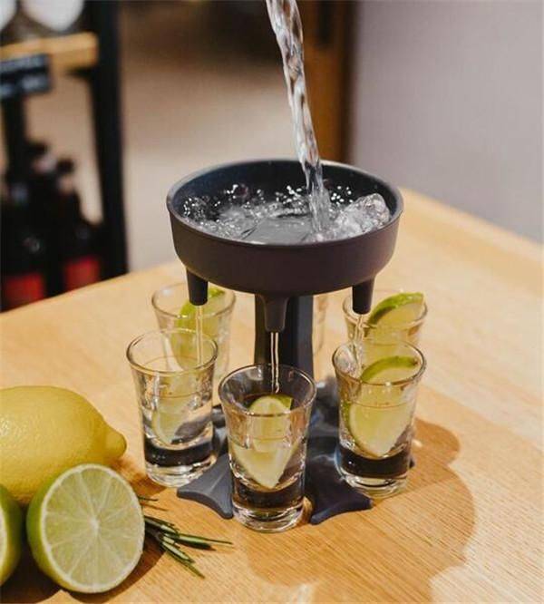 6 Shot Glass Dispenser and Holder | Glass dispenser, Liquor dispenser, Shot  glass holder