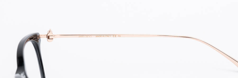 Jimmy Choo Ladies RX Prescription Frames (JC-263 807) Shiny Black - Rose gold Glasses