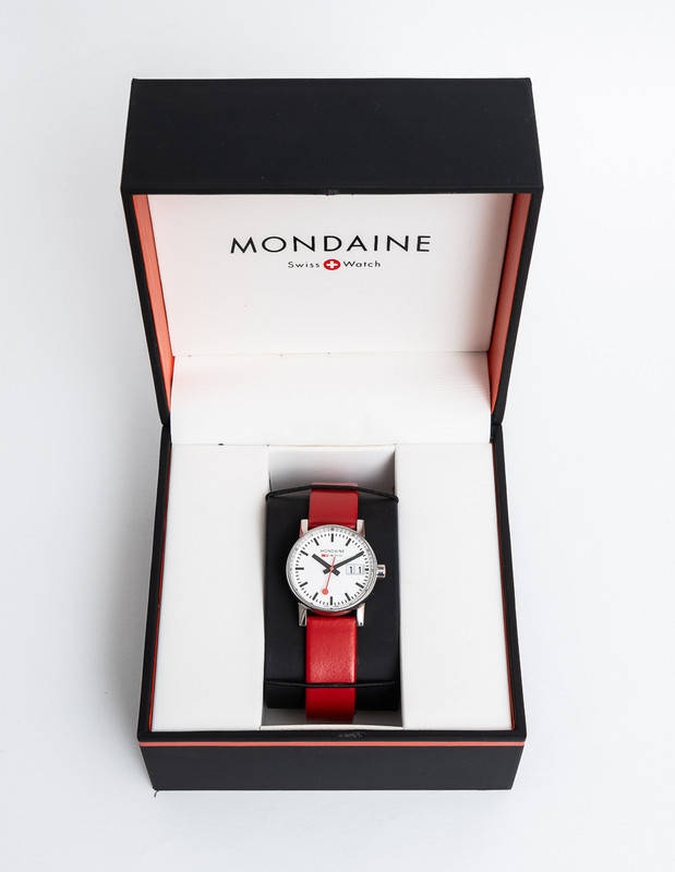Ladies Mondaine Official Swiss Railways SBB CFF FFS Big Date Watch - Evo2 30mm Watch MSE.30210.LC