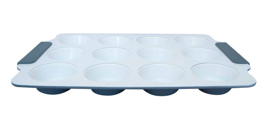 Ceramic coated muffin form - GREY