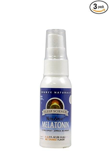 Source Naturals Melatonin NutraSpray Sleep Support, Orange Flavor - 60ml (80 Sprays)