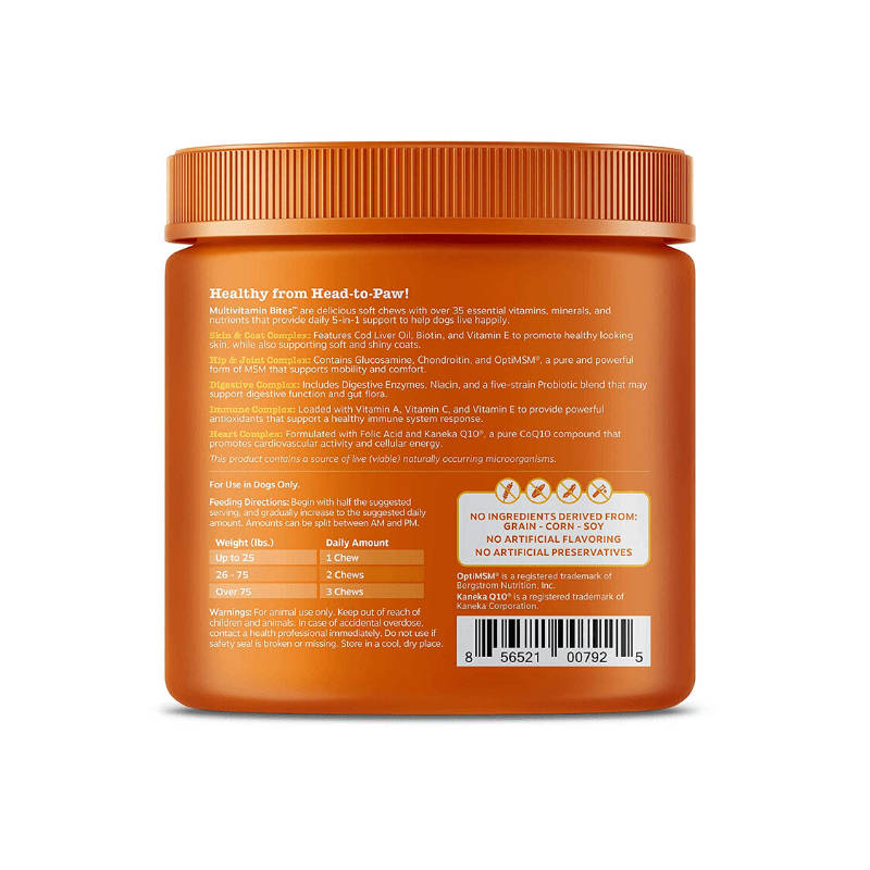Zesty Paws Multivitamin for Dogs - 5-in-1 Multivitamin Bites for Dogs with OptiMSM & Kaneka