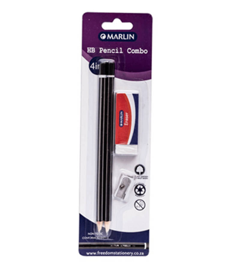 Marlin HB Pencil Combo: 2 HB pencils + 1 hole metal
