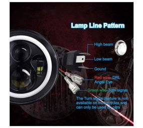 7 Inch LED Headlight For Jeep Wrangler Off-Road - Set Of 2