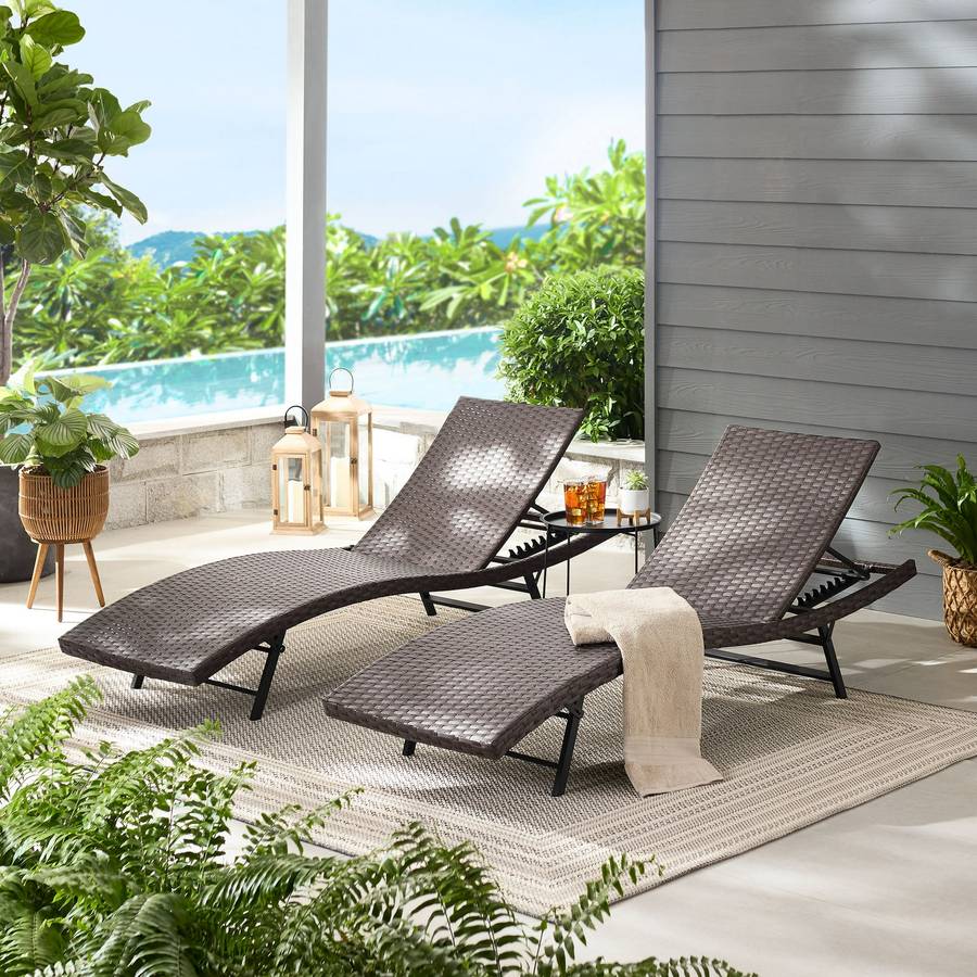 KC Furn-Pool Side Sun Lounger Set of 2