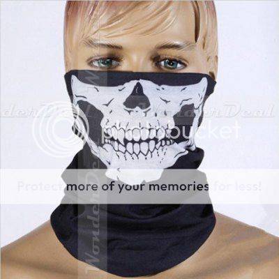 Hot Sale Men's Skull Pattern Scarf Cycling Mask Halloween Decoration Bandana Elastic Sport Kerchief