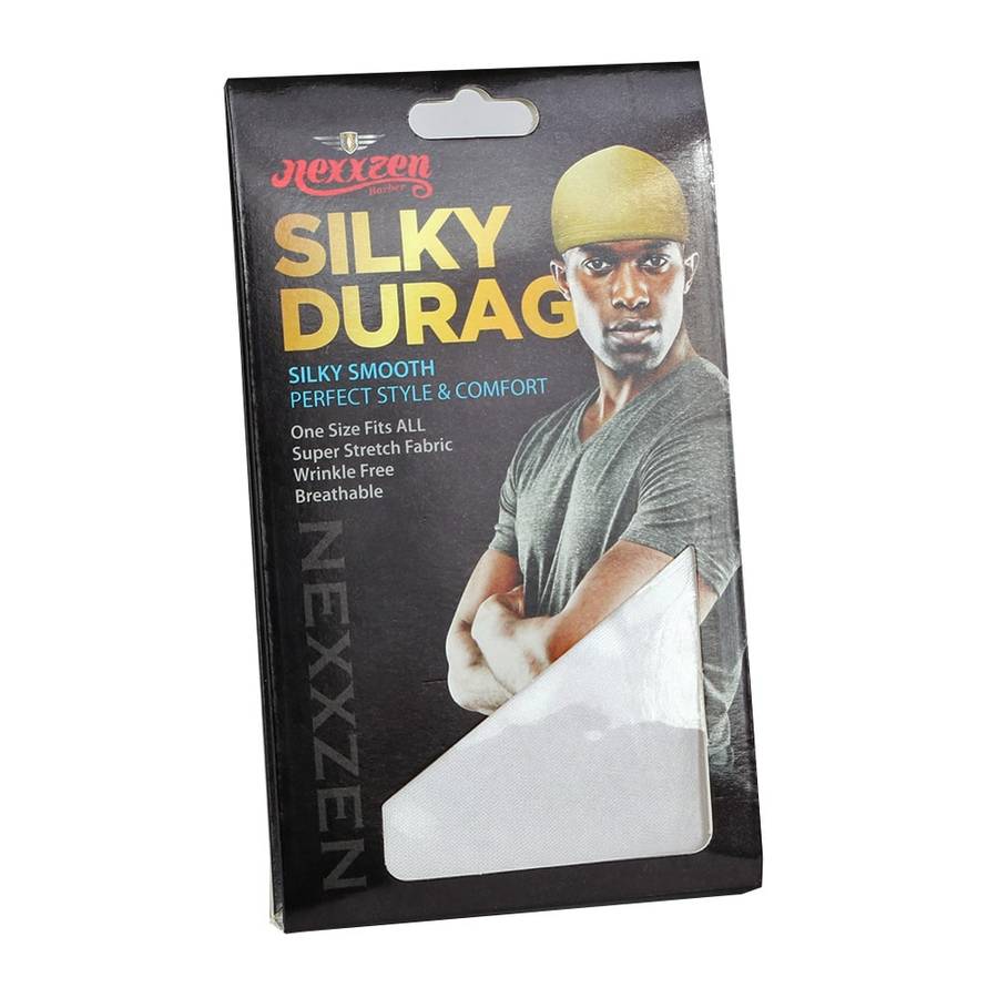 Silky Finish Durag Unisex Headwrap (ice white)