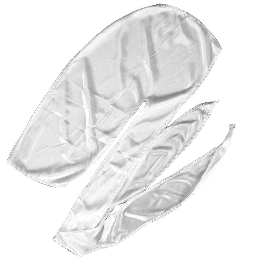 Silky Finish Durag Unisex Headwrap (ice white)